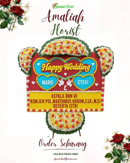 Papan Bunga Pernikahan Gadingharjo