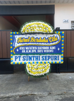 Papan Bunga Duka di Gadingharjo